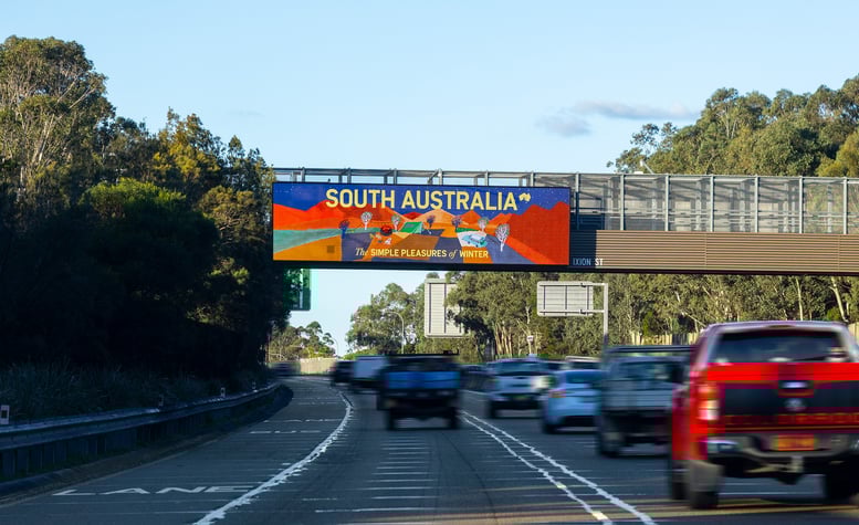 South Australia Tourism Creative on QMS Billboard